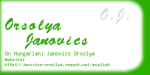 orsolya janovics business card